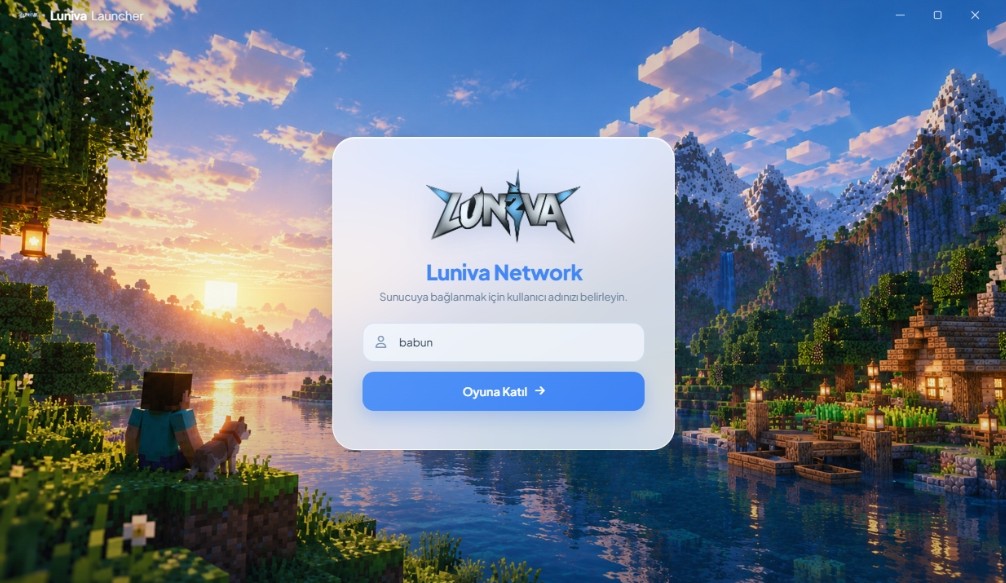 Luniva Launcher Giriş Ekranı